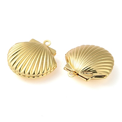 Rack Plating Brass Locket Pendants KK-M269-11G-1