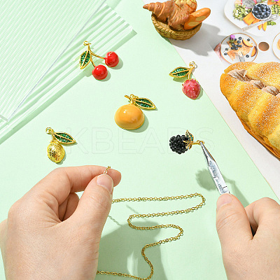 5Pcs 5 Styles Brass Rhinestone Pendants KK-CJ0003-38-1