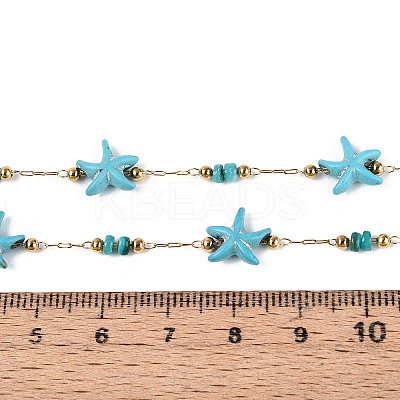 Handmade 316 Stainless Steel Starfish Link Chains CHS-N006-03D-G-1