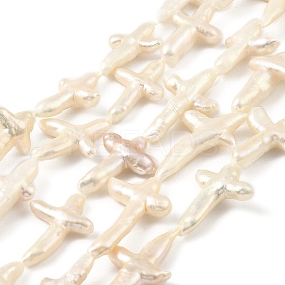 Natural Baroque Keshi Pearl Beads Strands PEAR-B004-06B-01A-1