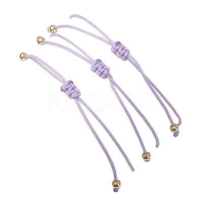 3Pcs 3 Styles Gemstone Braided Bead Bracelets BJEW-JB11146-05-1
