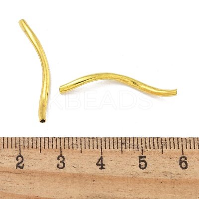 Brass Twist Tube Beads KK-B120-02D-G-1