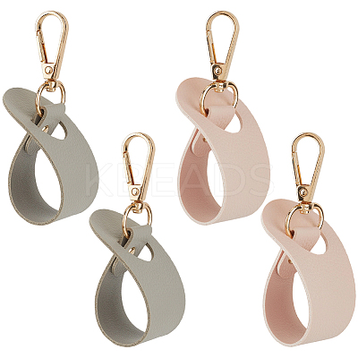 4Pcs 2 Colors Imitation Leather Hat Clips FIND-GF0008-14C-1