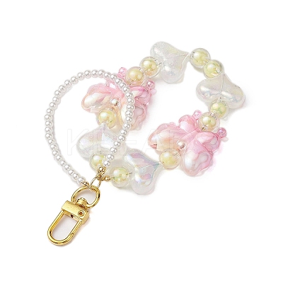 Butterfly Heart Acrylic Pendant Decoration HJEW-JM02011-1
