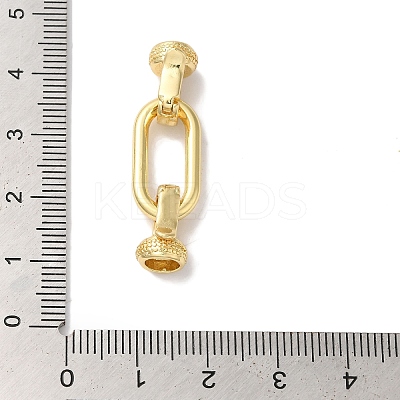 Rectangle Rack Plating Brass Fold Over Clasps KK-A225-01A-G-1