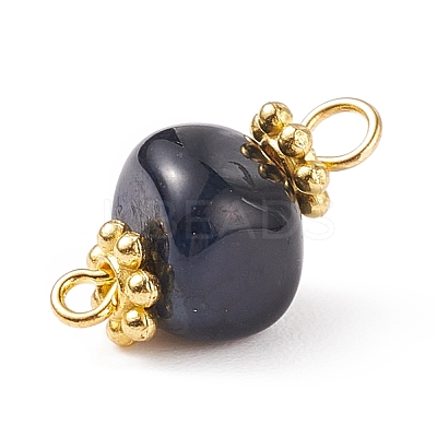 Natural Agate Dyed Beads Link Connectors PALLOY-JF00890-05-1