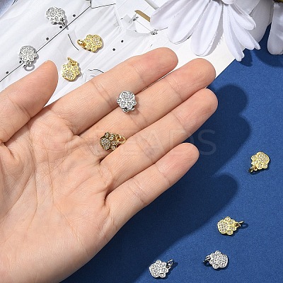 5Pcs Rack Plating Brass Micro Pave Clear Cubic Zirconia Charms KK-YW0003-36G-1