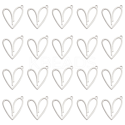 20Pcs 304 Stainless Steel Pendants STAS-UN0049-25-1