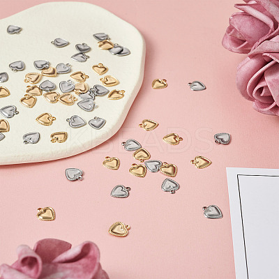 300Pcs 2 Style 304 Stainless Steel Charms STAS-PJ0001-38-1