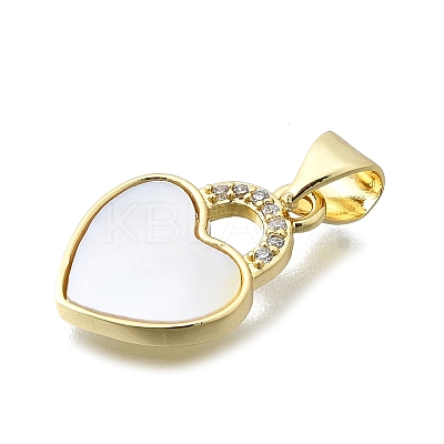 Brass Micro Pave Cubic Zirconia Pendants KK-V010-05G-01-1