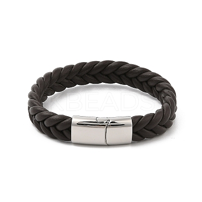 Braided Microfiber Leather Cord Bracelets for Men BJEW-Z081-13P-01-1