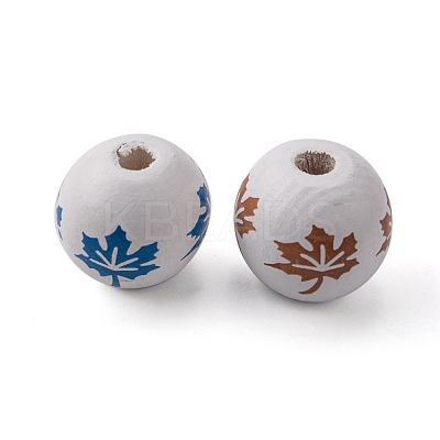 70pcs 7 Colors Theaceae Wood Beads WOOD-PH0001-63-1