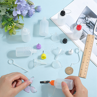 18pcs 6 colors Plastic Glue Liquid Container AJEW-GF0009-55A-1