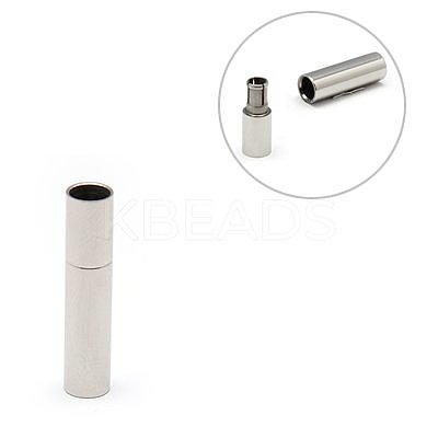 Tarnish Resistant 304 Stainless Steel Magnetic Clasps with Glue-in Ends STAS-E049-23-1