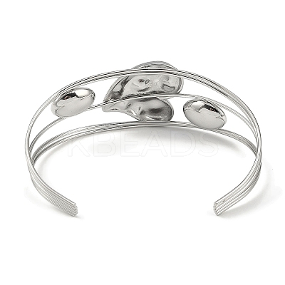 Non-Tarnish 304 Stainless Steel Hollow Open Cuff Bangles BJEW-Q348-03P-11-1
