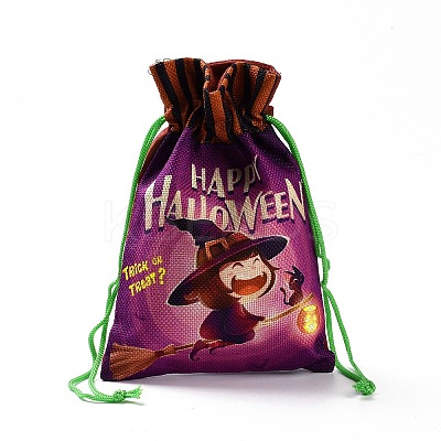 Halloween Cotton Cloth Storage Pouches ABAG-A005-01D-1