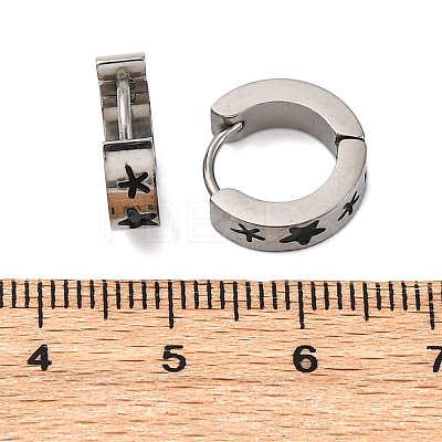 304 Stainless Steel with Enamel Earrings EJEW-M001-20A-P-1