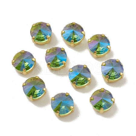 Flat Round Moonlight Effect Sew on Rhinestone GLAA-B010-04B-04-1