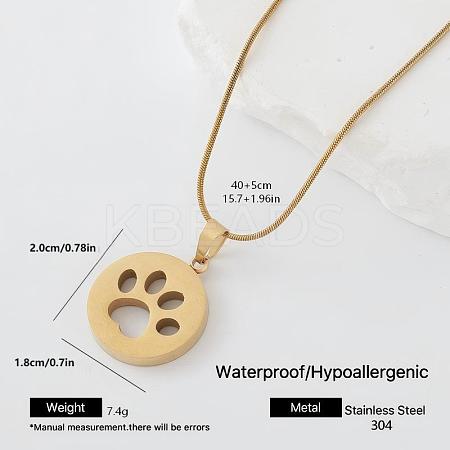 304 Stainless Steel Pendant Necklaces for Women OQ4626-3-1