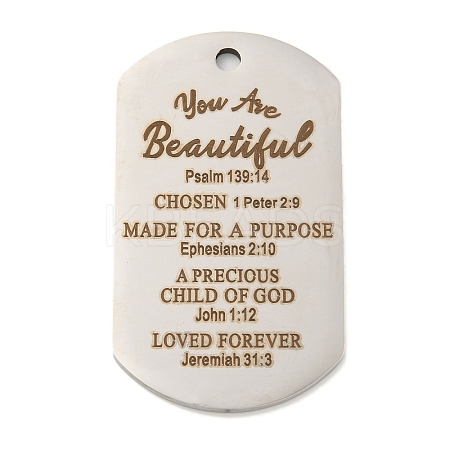 Non-Tarnish 201 Stainless Steel Pendants STAS-L079-07P-1