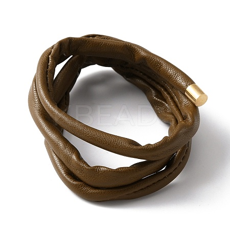 PU Leather Elastic Hair Accessories OHAR-WH0021-19B-1