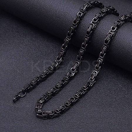 Stainless Steel Byzantine Chains Necklaces for Men FS-WG56795-94-1