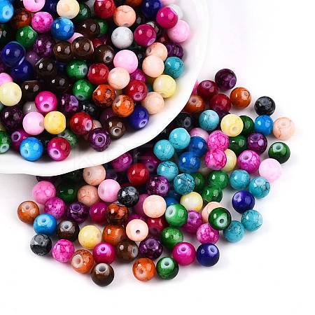 Baking Paint Glass Beads X1-DGLA-S115-6mm-MS-1