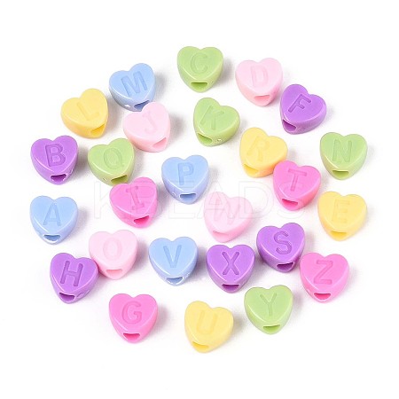 650-700G 6 Colors Opaque Acrylic Beads OACR-T029-81M-1