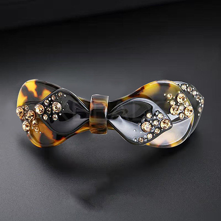 Bowknot Acrylic Hair Barrettes PW-WG89020-03-1