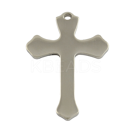 Tarnish Resistant Cross 201 Stainless Steel Pendants STAS-S028-06-1