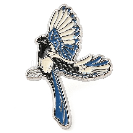 Bird Platinum Alloy Enamel Brooches JEWB-I035-08P-03-1