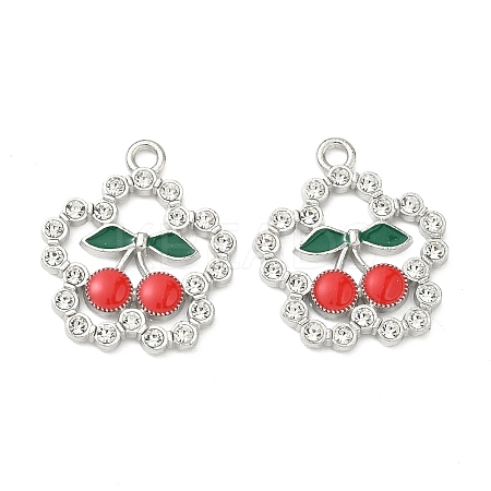 Alloy Crystal Rhinestone Pendants FIND-C087-04B-P-1