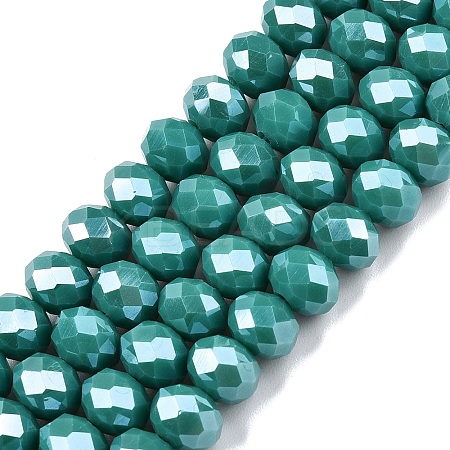 Electroplate Glass Beads Strands EGLA-A044-P8mm-A31-1
