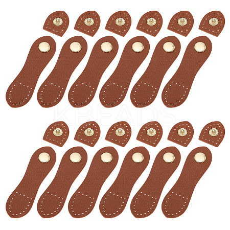 12 Bags Imitation Leather Snap Buckles FIND-AR0006-79-1