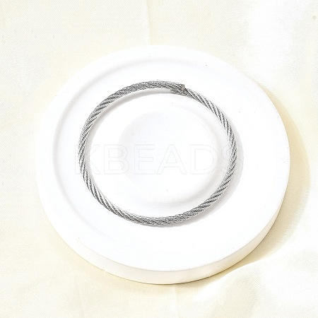 304 Stainless Steel Bangles for Women Men BJEW-Z131-01P-1