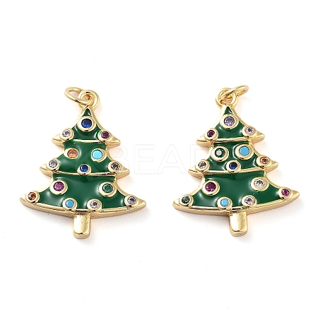 Christmas Theme Rack Plating Brass Pendants KK-M280-11B-G-1