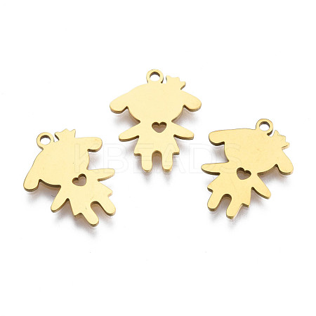 Ion Plating(IP) 201 Stainless Steel Pendants STAS-T044-270G-1