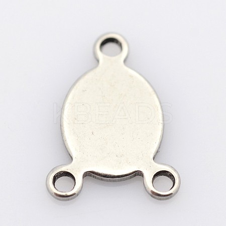 Tarnish Resistant Oval 201 Stainless Steel Chandelier Component Links STAS-P073-26-1