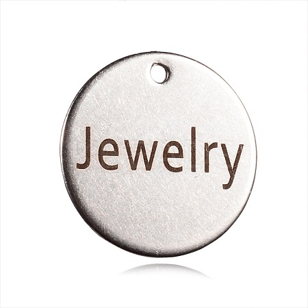 Non-Tarnish Spray Painted 201 Stainless Steel Pendants LS-STAS-F090-04P-1