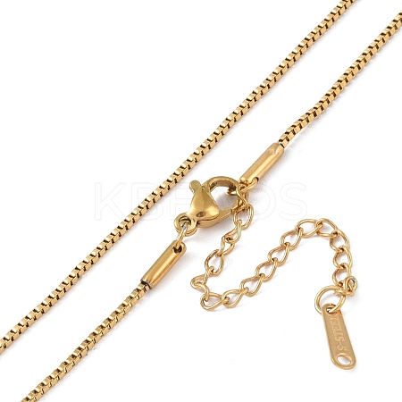 Ion Plating(IP) 201 Stainless Steel Chain Necklaces NJEW-P309-25G-1