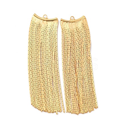 Brass Tassel Big Pendants KK-F898-22A-G-1