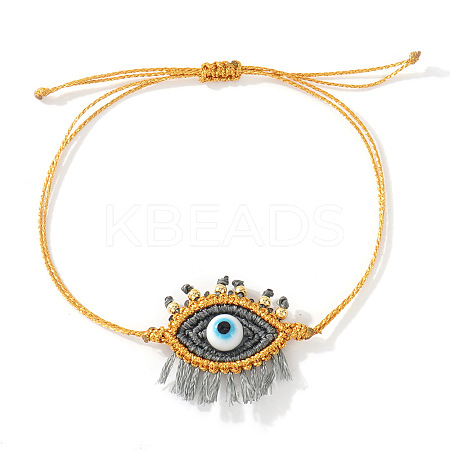 Bohemian Handmade Evil Eye with Tassels Charm Bracelets DD3268-3-1