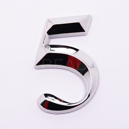 Plastic & PVC Number Sign Labels LS-KY-WH0023-B05-01-1