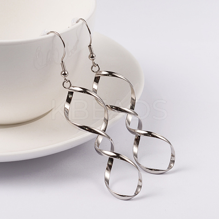 Tarnish Resistant Helix 304 Stainless Steel Dangle Earrings EJEW-D209-02-1