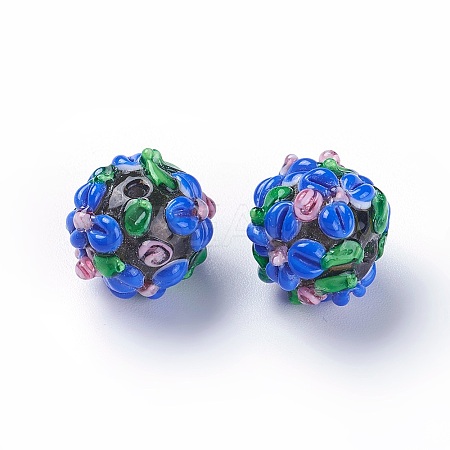 Handmade Bumpy Lampwork Beads LAMP-E021-07B-1