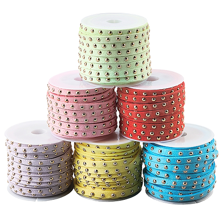CALFOVERA 6 Rolls 6 Colors Faux Suede Cord LW-CL0001-02A-1