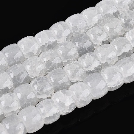 Baking Paint Crackle Glass Beads Strands DGLA-N019-02A-04-1