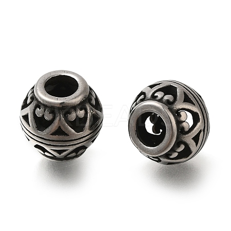 304 Stainless Steel European Beads STAS-D191-05T-AS-1