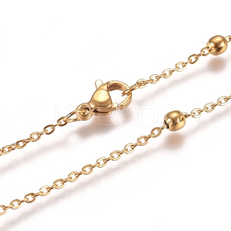 304 Stainless Steel Cable Chain Necklaces NJEW-L159-08B-G-1