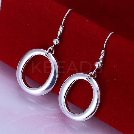Ring Brass Dangle Earrings EJEW-BB11911-1